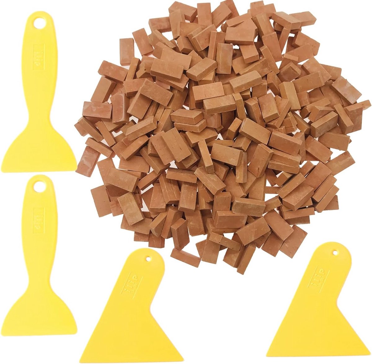 400 Pcs Mini Rode Wandstenen voor Landschapsontwerp, Miniatuur Bakstenen en Neppstenen voor Poppenhuis en Miniatuurtuin Accessoires
