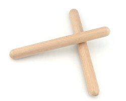 Dailygoods- Claves Houten Ritmestokken - Educatief Instrument - Muziekles - Draagbaar - Duurzaam - 20x2 cm - Helder Geluid - Percussiestokken