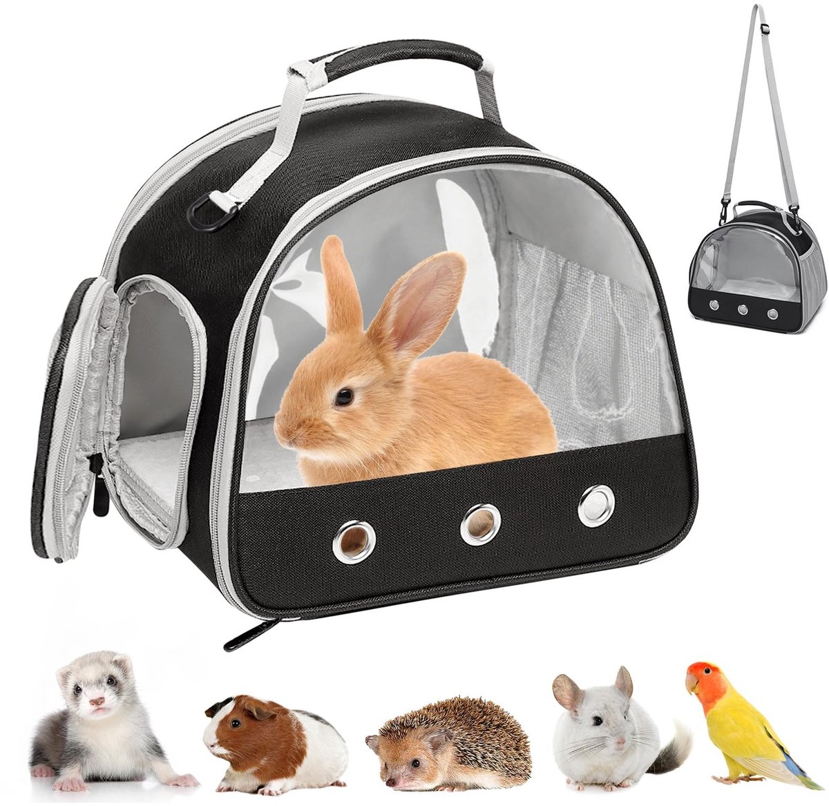 Dailygoods- Huisdierdraagtas Opvouwbaar - Draagtas voor Kleine Dieren - Transportbox voor Katten - Cavia-Draagtas - Hondentransportbox - Zijdelingse Opening - Dierenvervoer