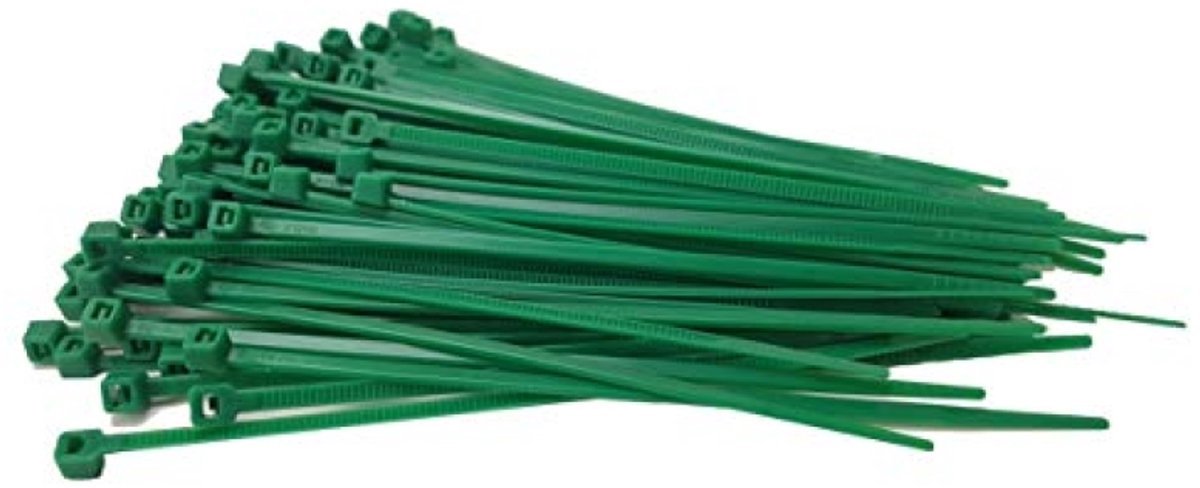 ElleMooi Kabelbinders 100 mm - Groen - 100 Stuks - 2,5 x 100 mm - PA 6.6
