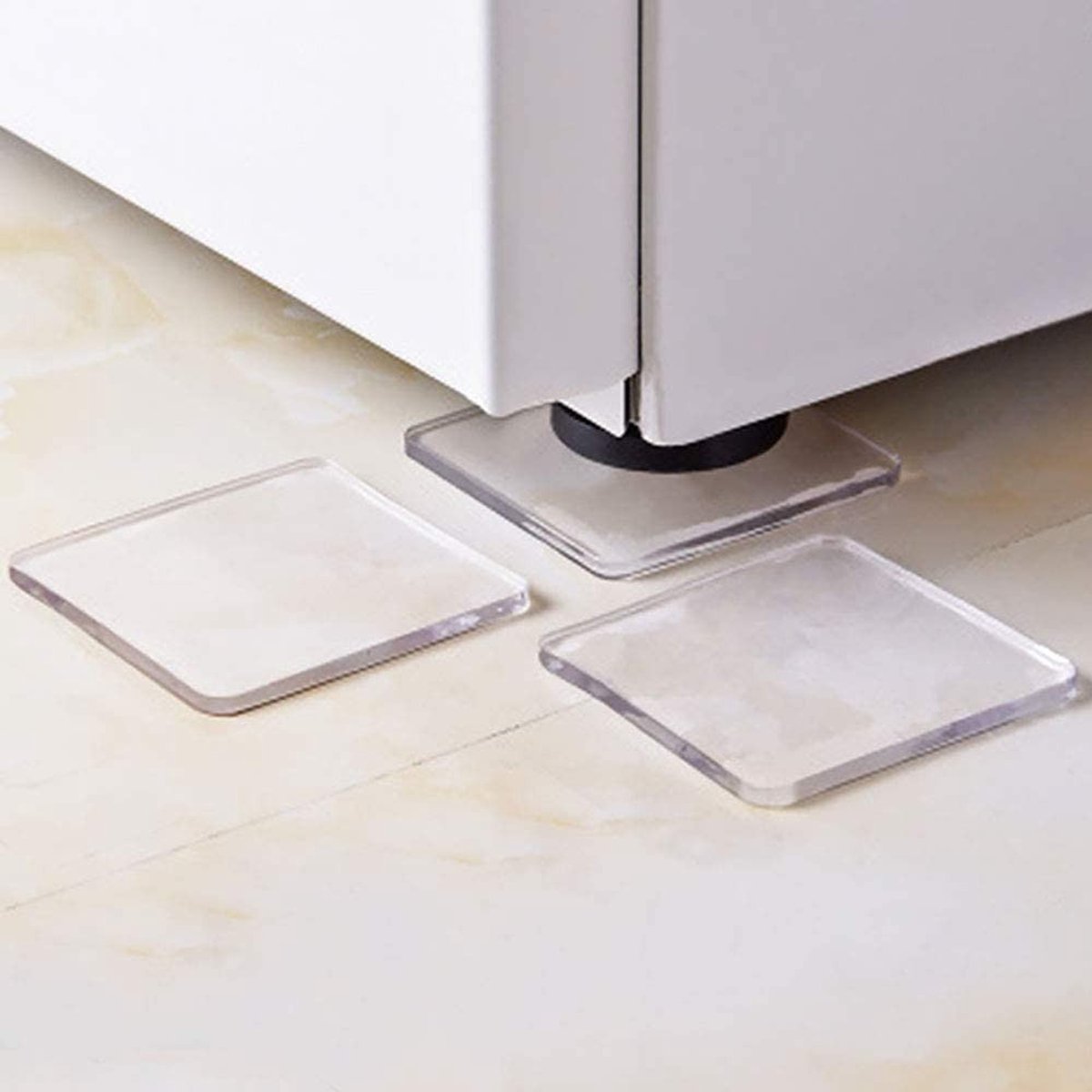 Dailygoods - Anti-Vibratie Ondersteuning - Siliconen Antislipmat - Geluiddemper Met Antislip - Universele Rubberen Voetkussen - Geschikt voor Wasmachines
