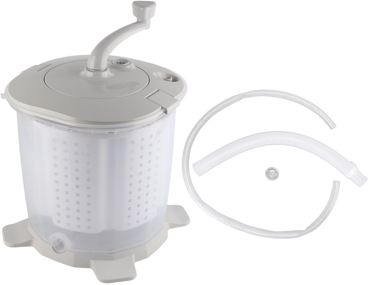 Dailygoods - Draagbare Wasmachine - Handmatige Kledingwasmachine - Energiebesparend - Grijs - Mini-wasmachine - Geschikt voor Slaapzaal, Appartement,...