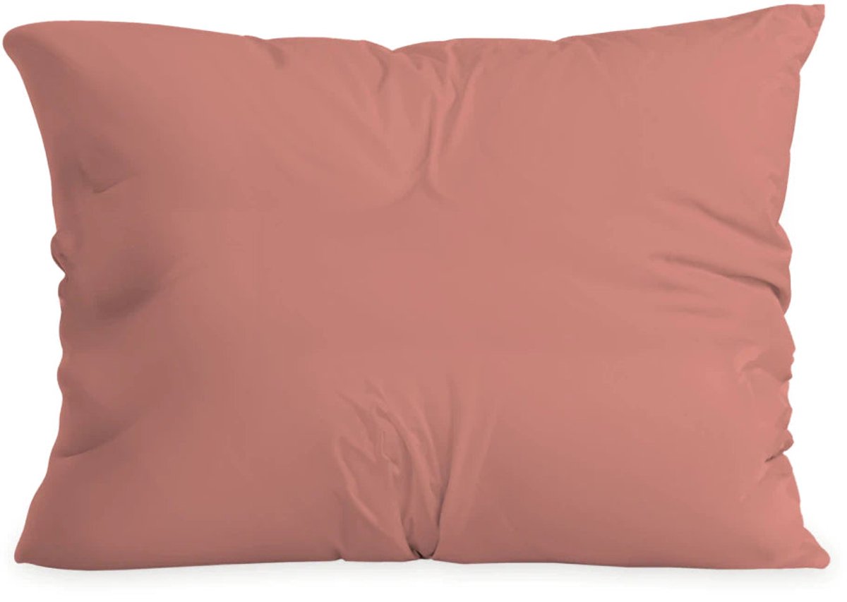 Zelesta Pure Duo Katoen Kussensloop set van 2 - Terracotta roze 60x70cm