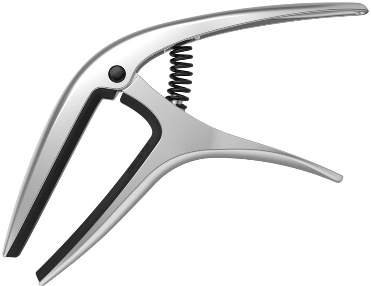 Ernie Ball Axis - Capo - Dual Radius - Eénhandige Bediening - Aluminium - Geschikt Voor 6 En 7-Snarige Gitaar - Zilver
