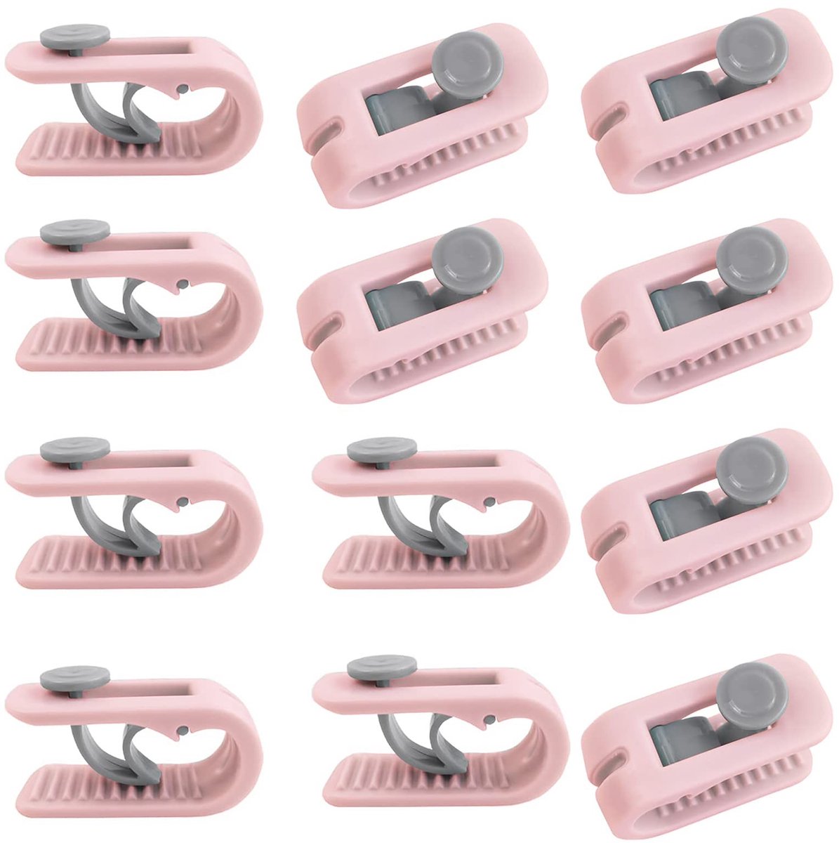 JHUBERS- Dekbedovertrek Clips 12 Stuks - Veiligheid zonder Pinnen - Anti-Beweging - Duurzaam ABS-Materiaal - Geschikt voor Quilts - Inclusief Opbergdoos - Dekbedclips