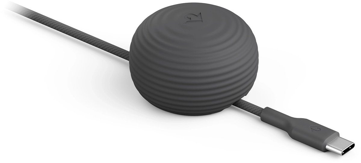 Twelve South CableStay Kabel met Gewicht – Voorkomt Vallen van Kabels – Gladde Kabelbeweging – Tot 60W USB-C Power Delivery - Zwart