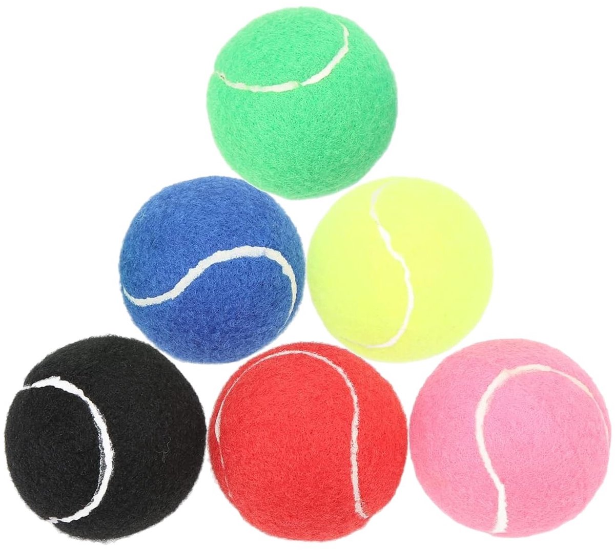Dailygoods- Tennisballen 6 Stuks - Lage Compressie - Trainingsballen - Zacht en Elastisch - Waterdichte Buitenlaag - Geschikt voor Beginners