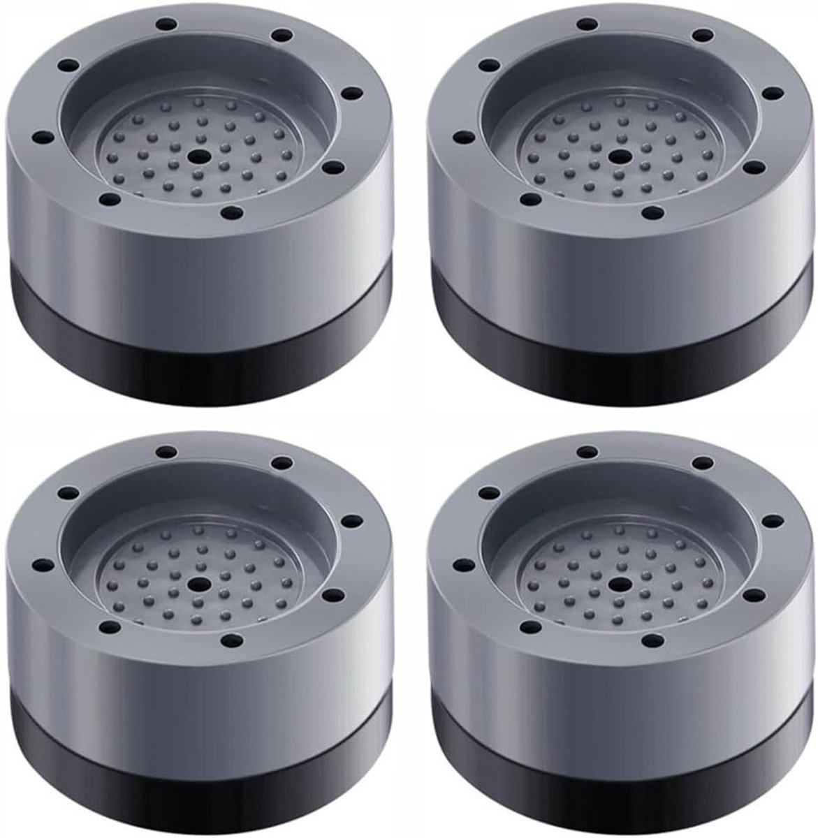 4 Stuks Anti Vibratie Pads voor Wasmachine en Droger, Geluiddempende en Schokabsorberende Voeten, Antislip en Stabiliteit voor Vaatwasser en Huishoudelijke Apparaten