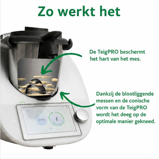 Mesbescherming voor Keukenmachine - 1 Stuk - Geschikt Voor Thermomix TM5/TM6 - Eenvoudig Losmaken van Deeg - Makkelijk Schoon Te Maken — afbeelding 4