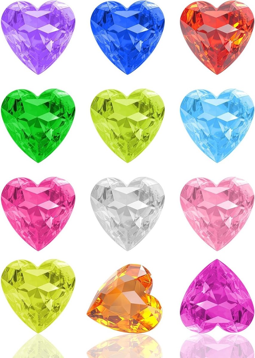 Set van 12 Onderwater Speelgoed Acryl Edelstenen in Diverse Kleuren en Vormen voor Kinderen