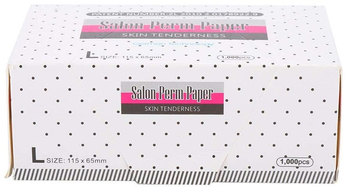 Dailygoods- Haarpermanentpapier 1000 stuks - Ultradunne strips - Ademend ontwerp - Professioneel kappersgereedschap - Haarstyling en bescherming - 10,6 x 6,5 cm - Permanentpapier