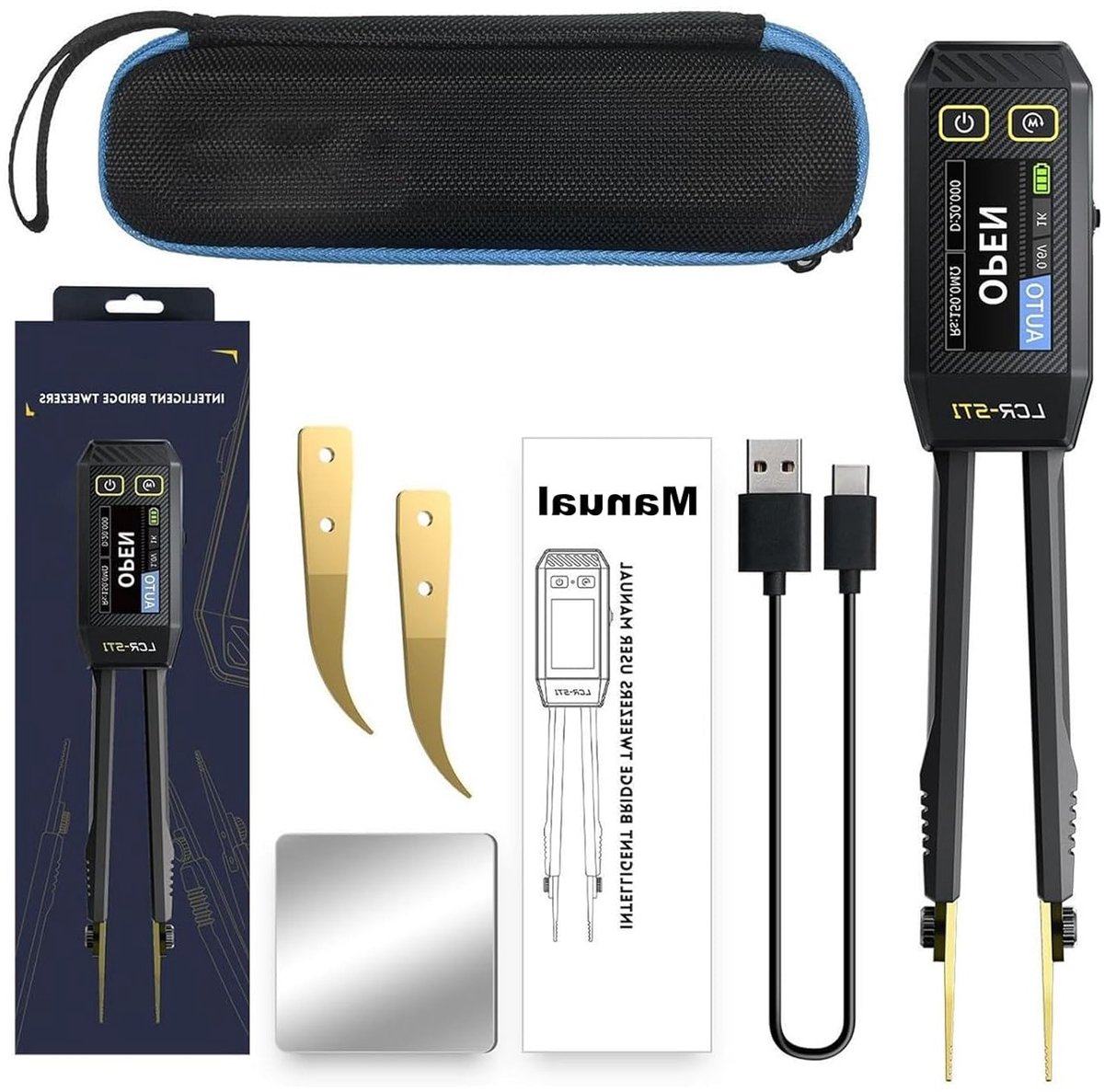 Inductiemeter Smart Tweezer Bridge - Digitale Transistor Tester en Meetinstrument Set voor Precisie Metingen van Inductieve Apparaten