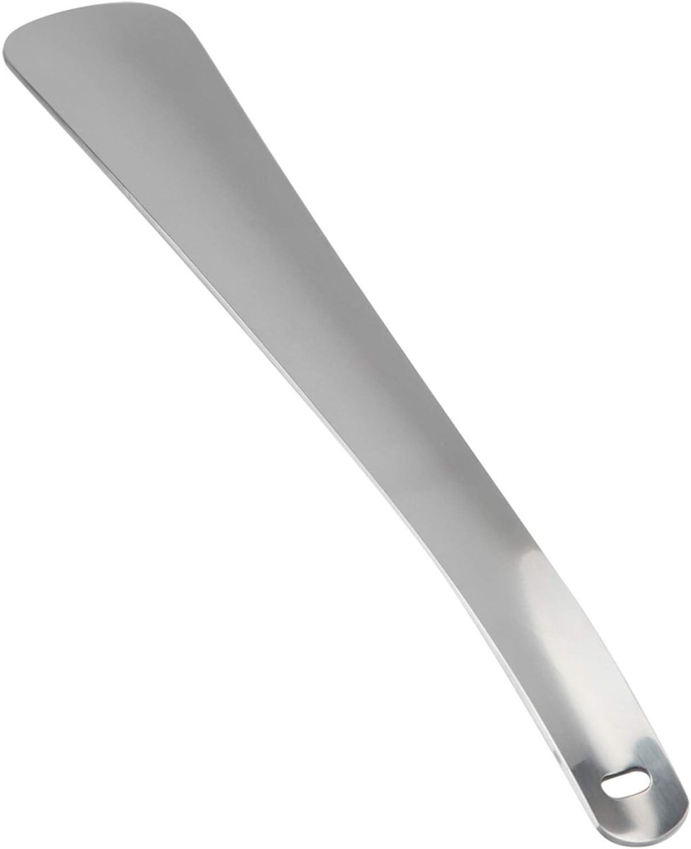 Extra Lange RVS Schoenlepel van 30 cm, Ideaal voor Senioren, Zwangere Vrouwen en Kinderen - Handige Schoenhulp met Ophanggaatje