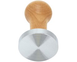 Dailygoods- Sabotage Hamer 58 mm - Houten Handvat - Roestvrij Stalen Bodem - Koffie Accessoire - Verbeterde Koffiesmaak - Geschikt voor Thuis en Kantoor - Koffie Tamper