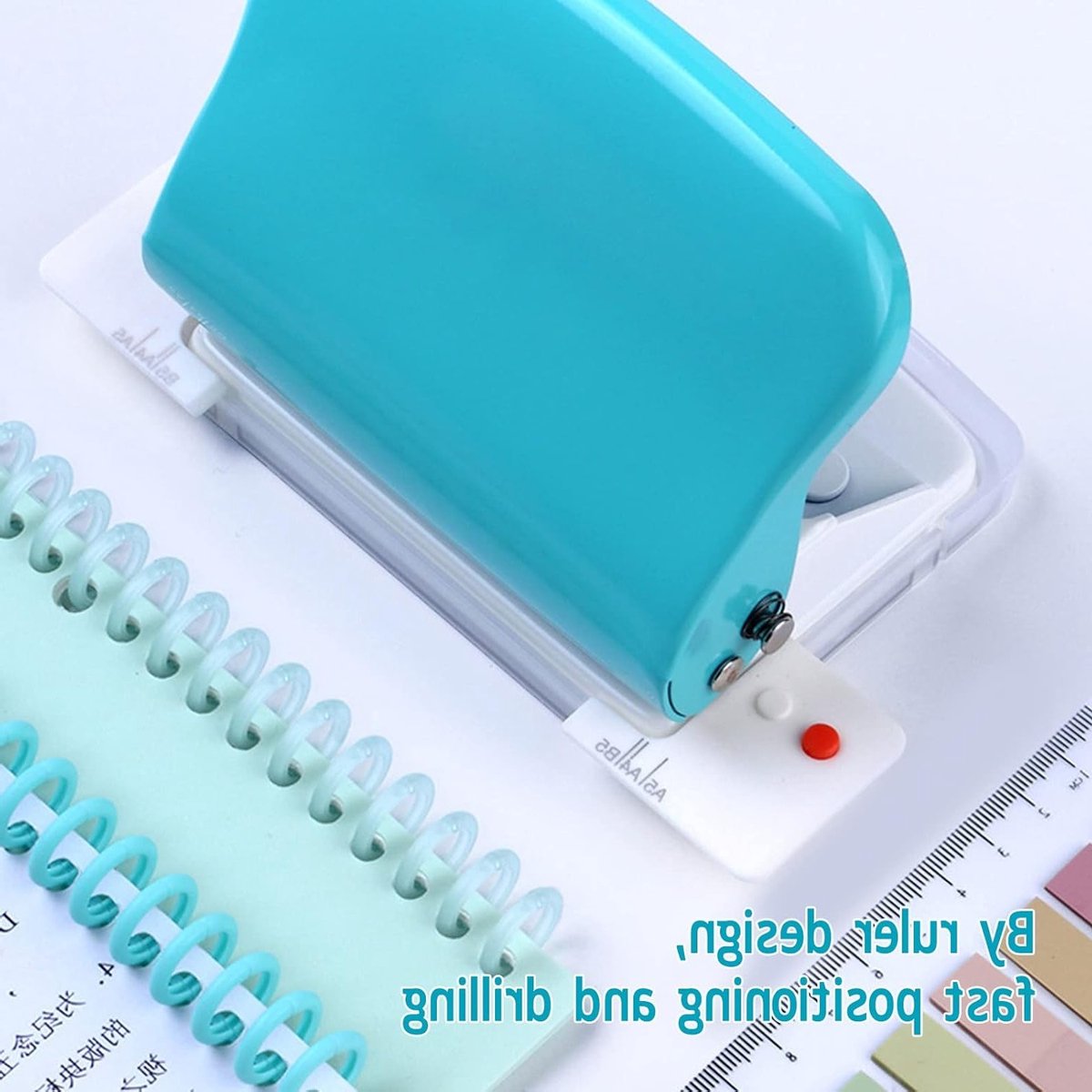 Draagbare spiraalbindmachine voor A4 A5 A6 A7 papierbinding met ronde gaatjes, ideaal voor school en thuisgebruik thumbnail 3
