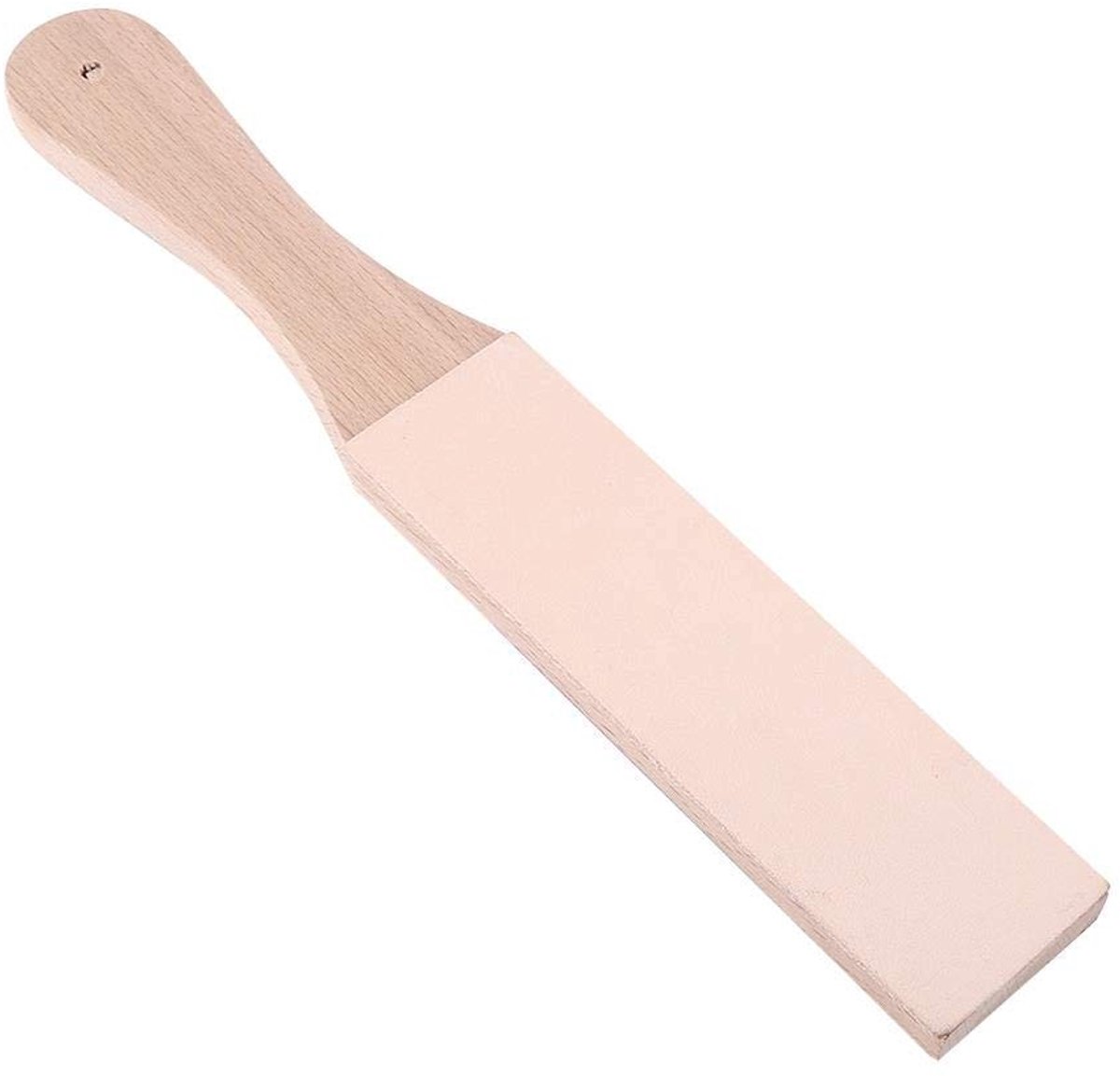 Dailygoods- Potloodslijper multifunctioneel - Houten Handvat - Leren Slijpband - Glad/Ruw Oppervlak - Ideaal voor Messen - Eenvoudig te Bedienen - Slijpsteen
