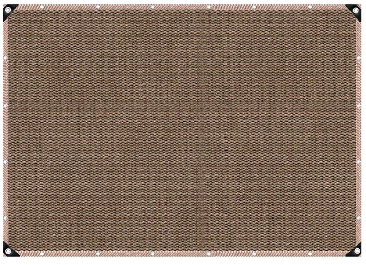 Lilac & Lily Schaduwdoek - Rechthoekig - UV-Beschermend Zonnescherm - 3x4 Schaduwdoek - Weerbestendig - Alle seizoenen - Bruin