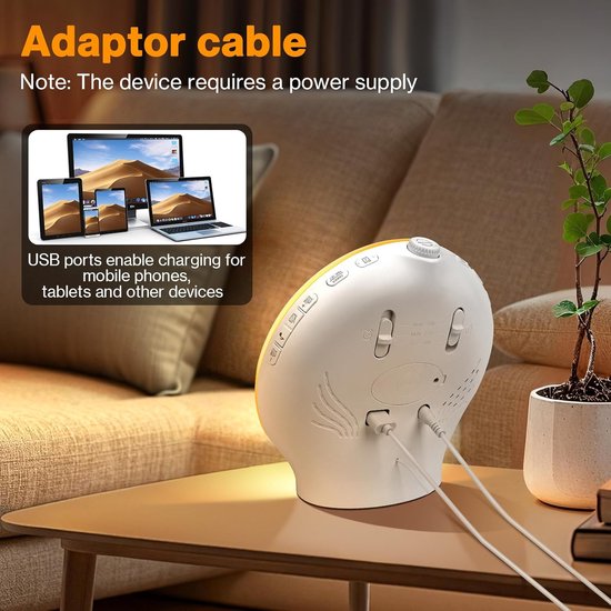 Wake Up Light Alarm Clock - Sunrise Alarm - Rustig Wakker Worden - Simuleert Zonsopgang - 8 Kleuren - Full Screen van Wake-up Light — afbeelding 5