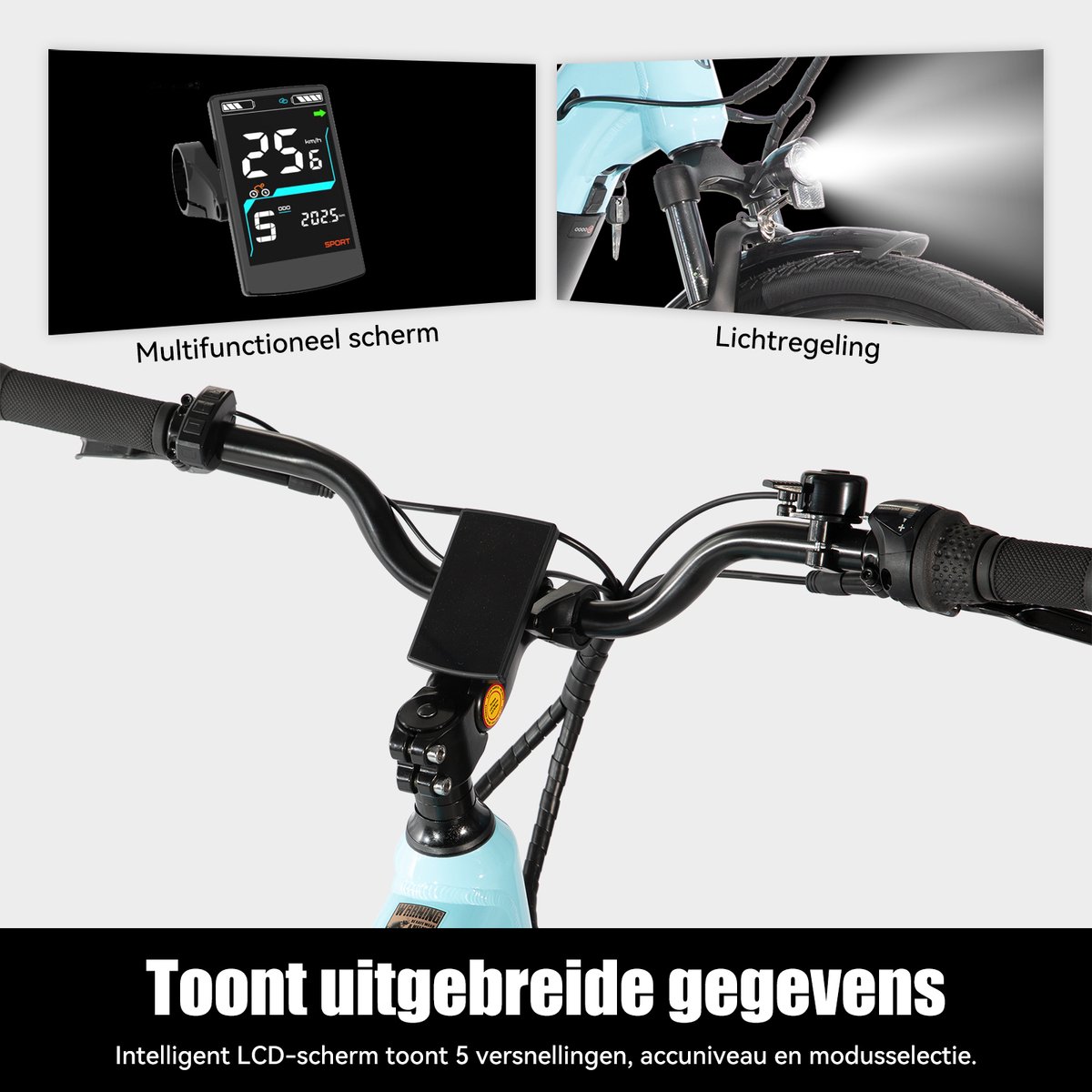HILAND Overstreet E-Bike Dames - 28 inch - Hydraulische Schijfremmen - 3 Speed Naafversnelling - 250W - 10.4Ah Accu - Lage Instap thumbnail 7
