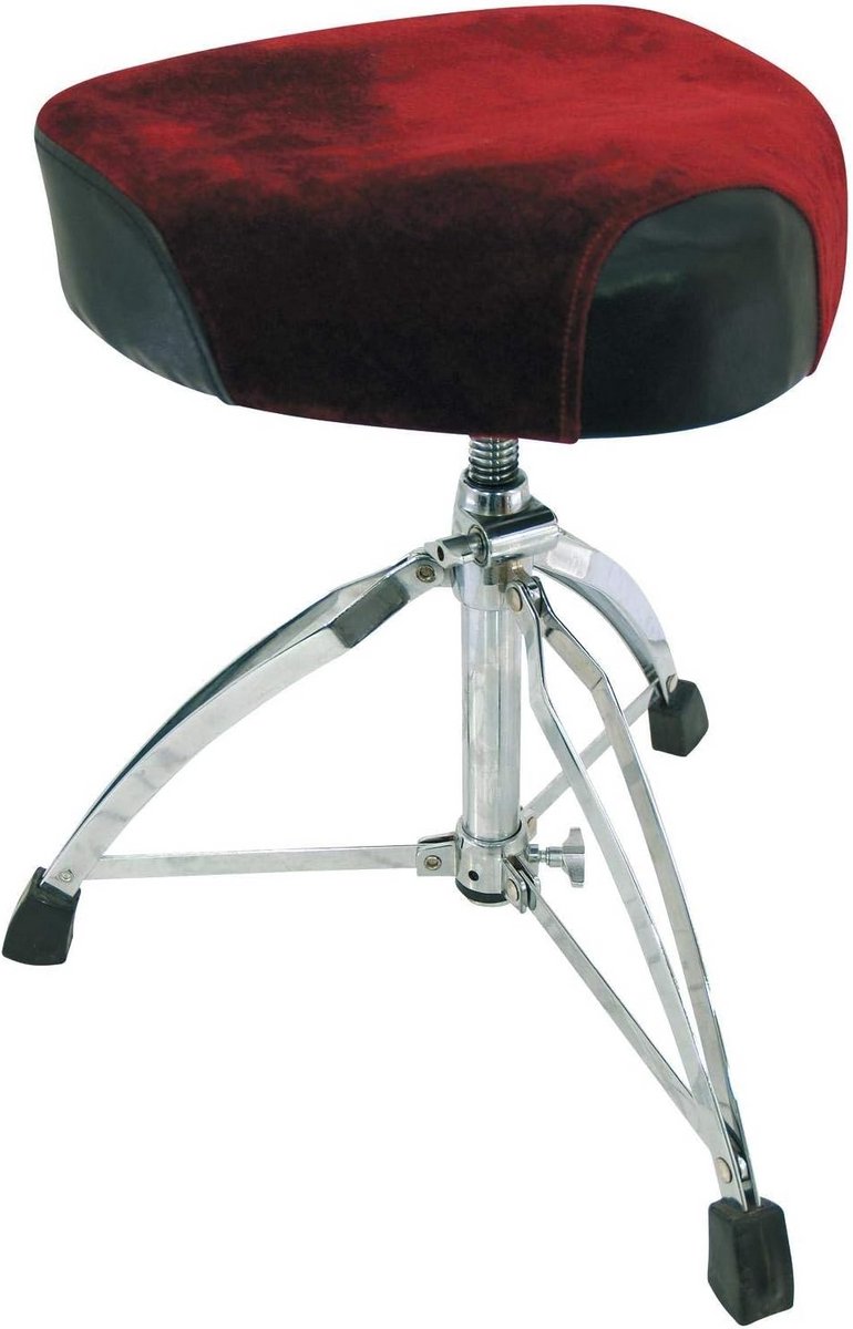 Ergonomische Drumkruk Zadelvorm Zwart - Stevige Slagwerkstoel met Dubbele Poten