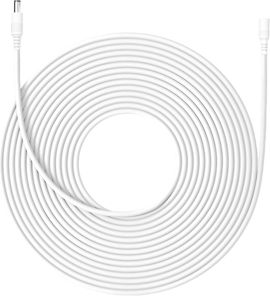 DC Verlengkabel - Netsnoer Adapter - Apparaten Aansluiten - Universele Connector - 10 Meter Lengte - Wit