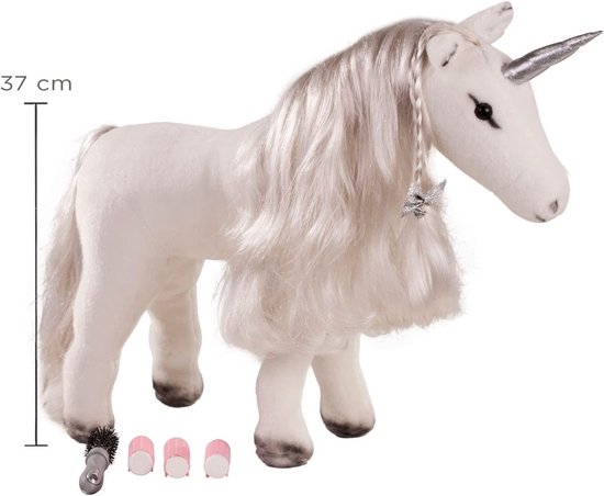 Pluche Eenhoorn voor Haarverzorging - Accessoire voor Poppen tot 50 cm — afbeelding 5