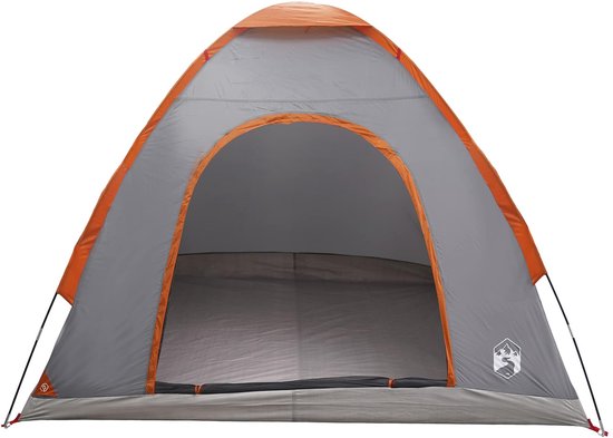vidaXL - Kamperen - tent - 2-persoons - Grijs - en - Oranje — afbeelding 3