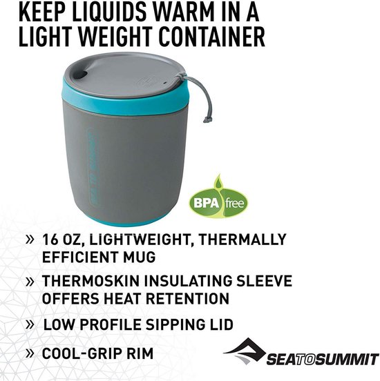 Isolerende Mok - Thermos Beker - Outdoor Activiteiten - Vaatwasser Magnetron Veilig - 473 ml - Blauw — afbeelding 5