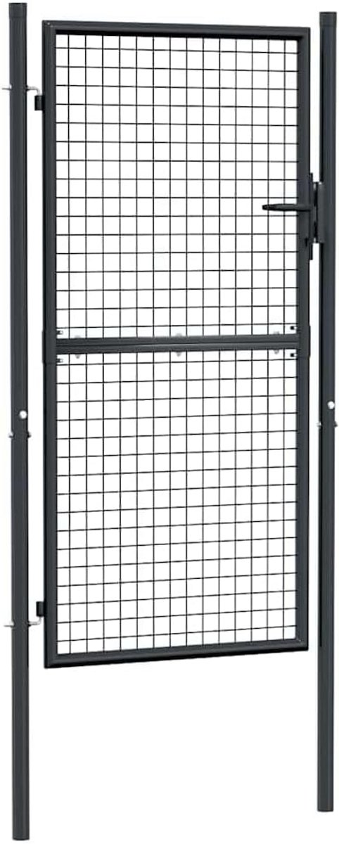 Gaaspoort - Tuinpoort - Toegang Creëren - Roestbestendig Staal - 100x225cm - Antraciet