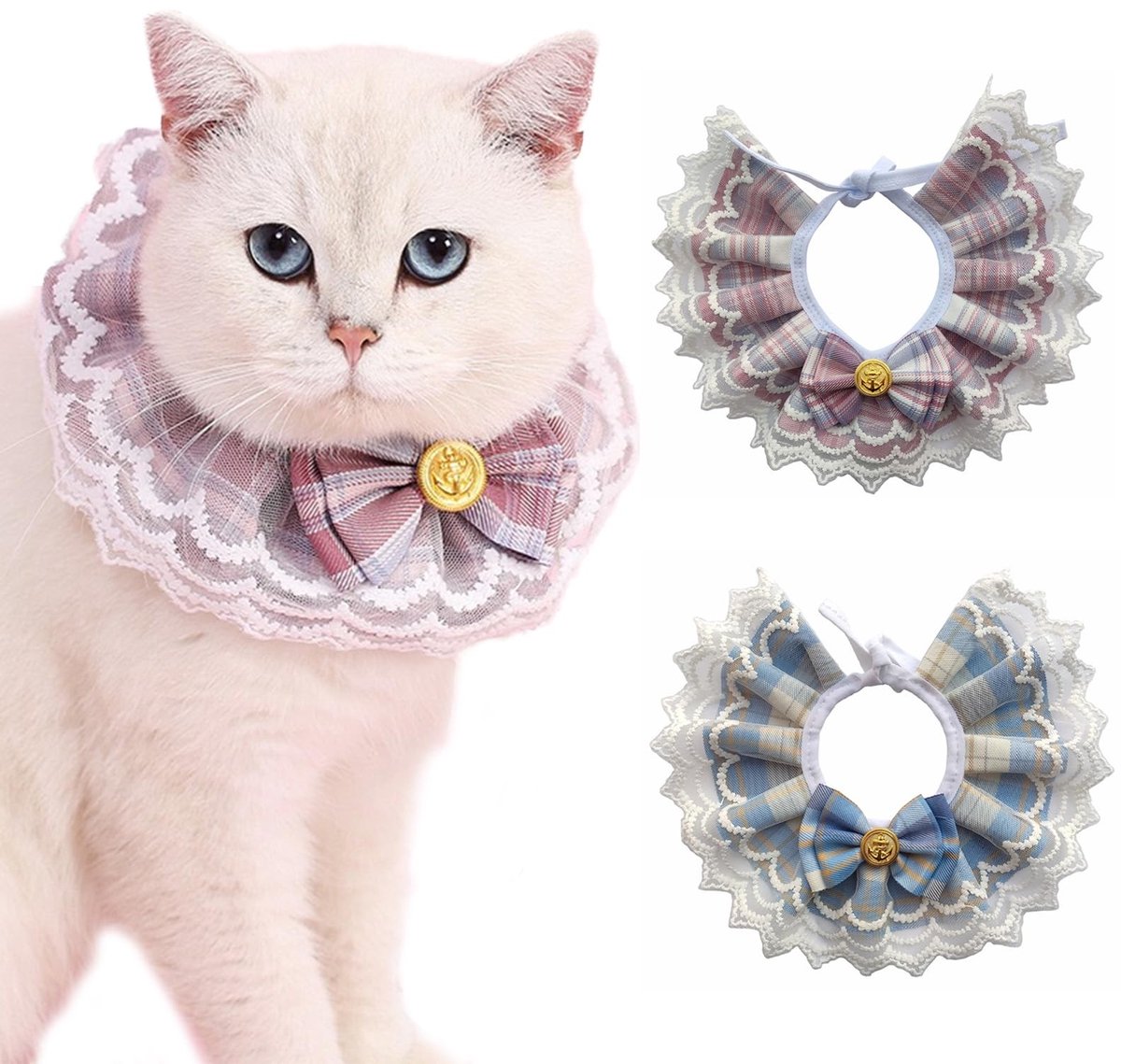 Dailygoods- Slabbetjes 2 Stuks - Verstelbare Halsband - Bandana - Prinsessensjaal - Zachte Stof - Lichtgewicht en Slijtvast