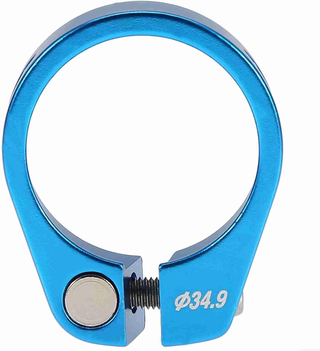 Fiets Zadelpenklem - Zadelpen Klem - Fietsen Aanpassen - Twist-lock Design - 34.9mm Diameter - Blauw