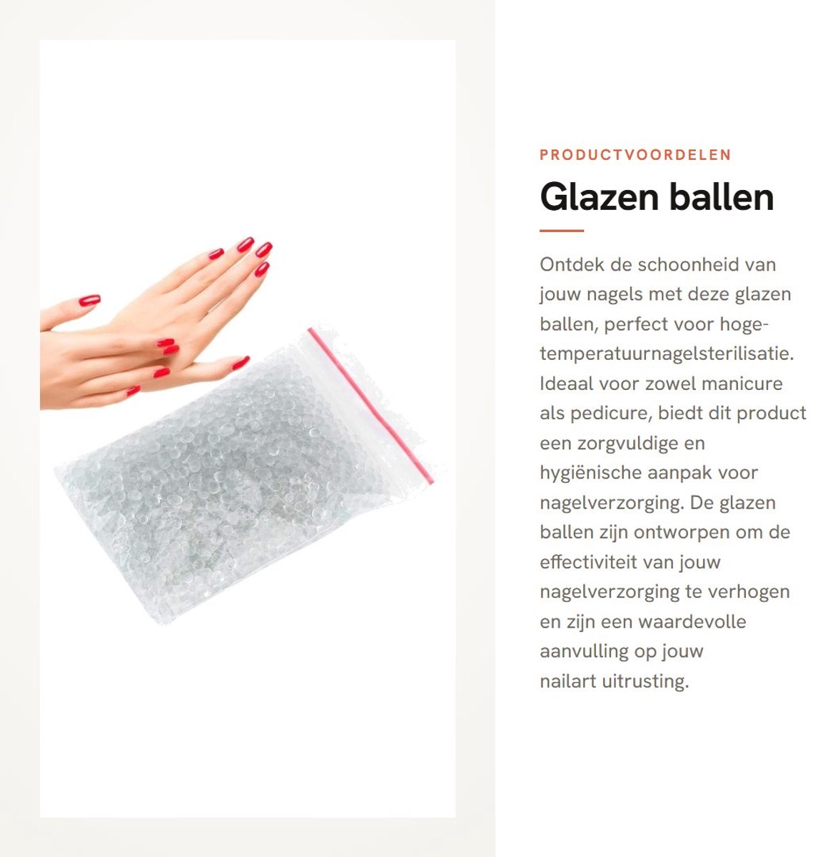 Allecto - Glazen ballen - Hoge-temperatuurnagelsterilisatiebox - Voor
