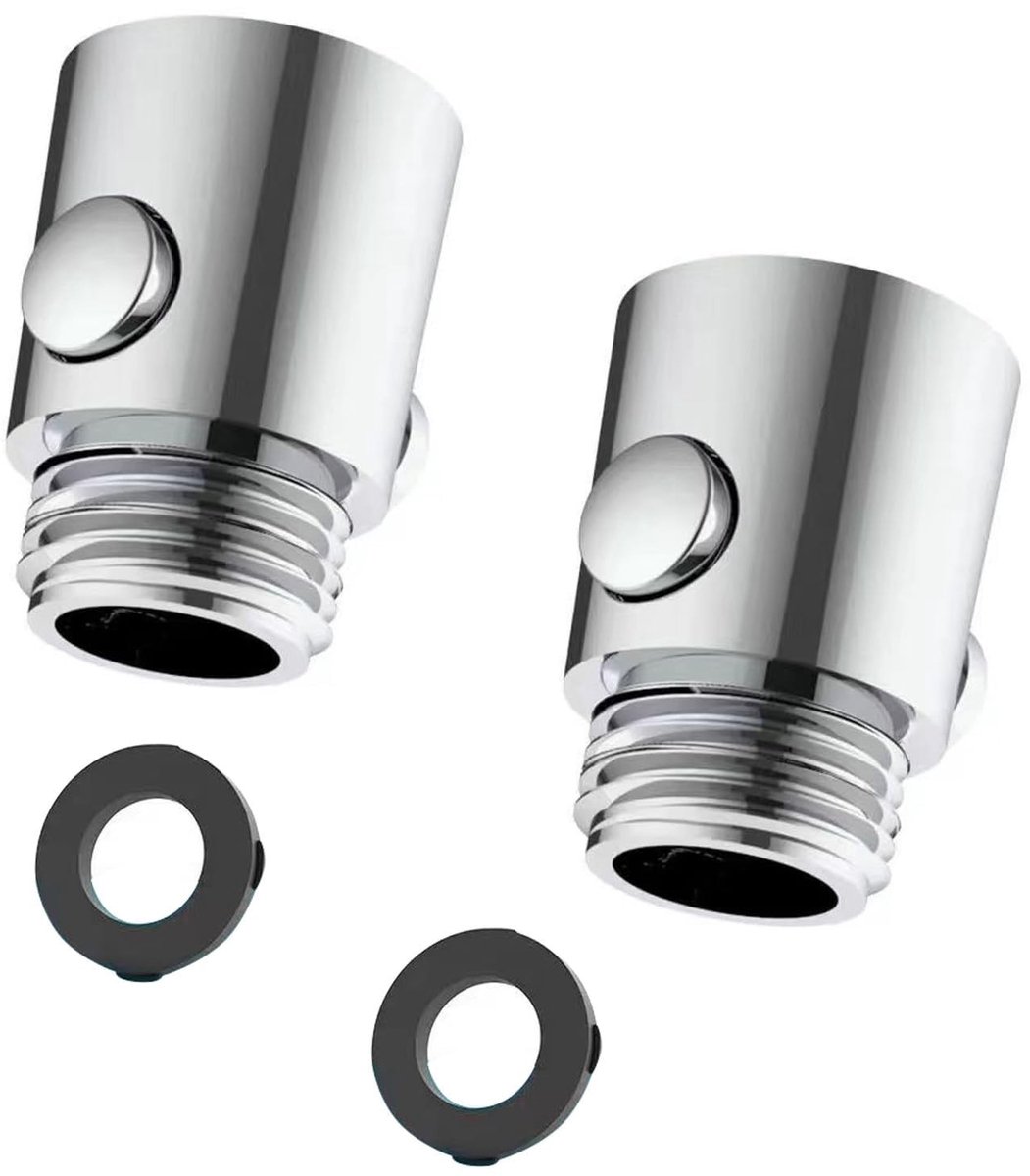 Dailygoods- Afsluitventiel 2 Stuks - Waterstopper/Doorstroombegrenzer - Douchekop Afsluitventiel - Handdouche - Hoogwaardig ABS - Eenvoudige Installatie - Doucheventiel