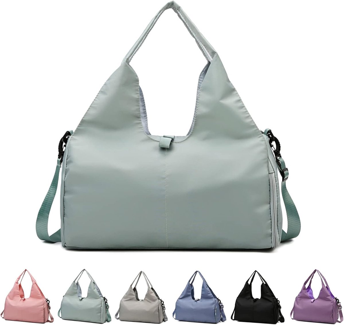 Sporttas Dames - Reistas Gymtas - Sport en Reizen - Met Schoenenvak - 49 x 25 x 21 cm - Zwart