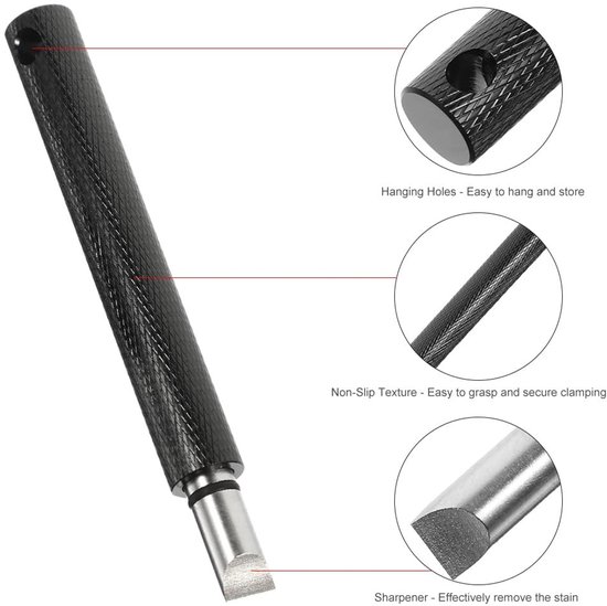Dailygoods - Golf Groove Sharpener - Golfclubs Groefslijper - Verbeter je Backspin - Zwart - Golfclub Groefreiniger - Efficiënt en Duurzaam - Geschikt van Dailygoods — afbeelding 5
