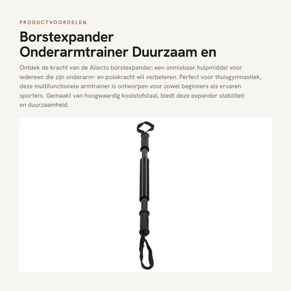 Dailygoods- Borstexpander - Onderarmsterkte Trainer - Multifunctionele Armkrachttrainer - Antislip Handgreep - Koolstofstaal - 3 Stuks - Krachttrainer