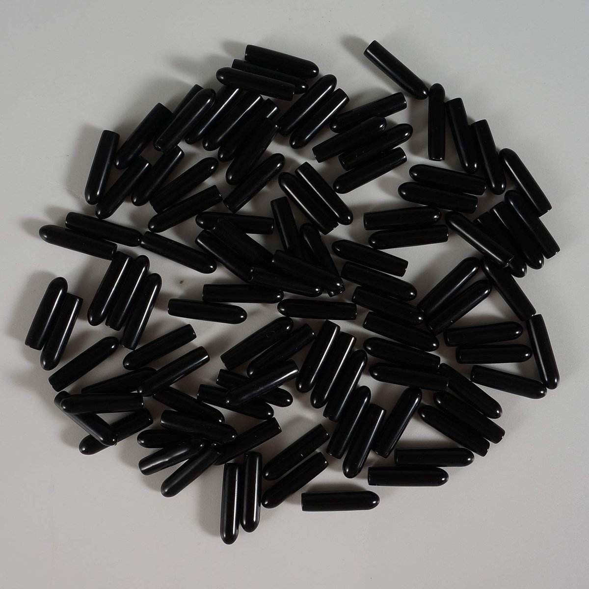 Dailygoods- Draadbeschermers 100 Stuks - PVC-Rubber - Ronde Buis - Eindkap - Bescherming tegen Schokken - Afmetingen 15x9mm - Schroefkap