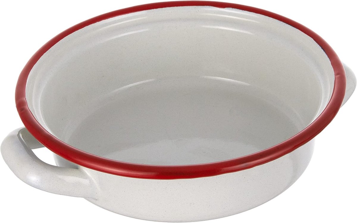 Omeletvorm - Koekenpan - Ontbijt Maken - Vaatwasmachinebestendig - 14 cm - Wit Rood