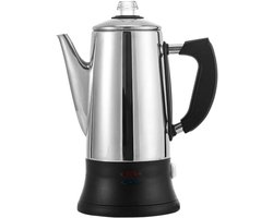 Espresso Maker - Moka Pot - Koffie Zetten - Roestvrij Staal - 1.8 Liter - Zilverkleurig