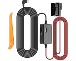 OBD naar USB-C kabel - Hardwire kit - Dashcam voeden - Ingebouwd display - 31 meter - Zwart