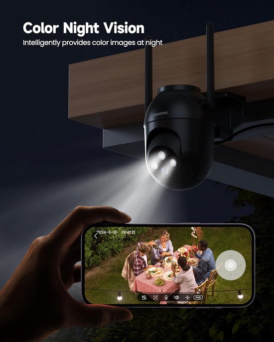 Bewakingscamera Buiten - IP Camera - Huis Beveiligen - 5MP Wifi Dual Band - 10x10x12 cm - Zwart — afbeelding 3