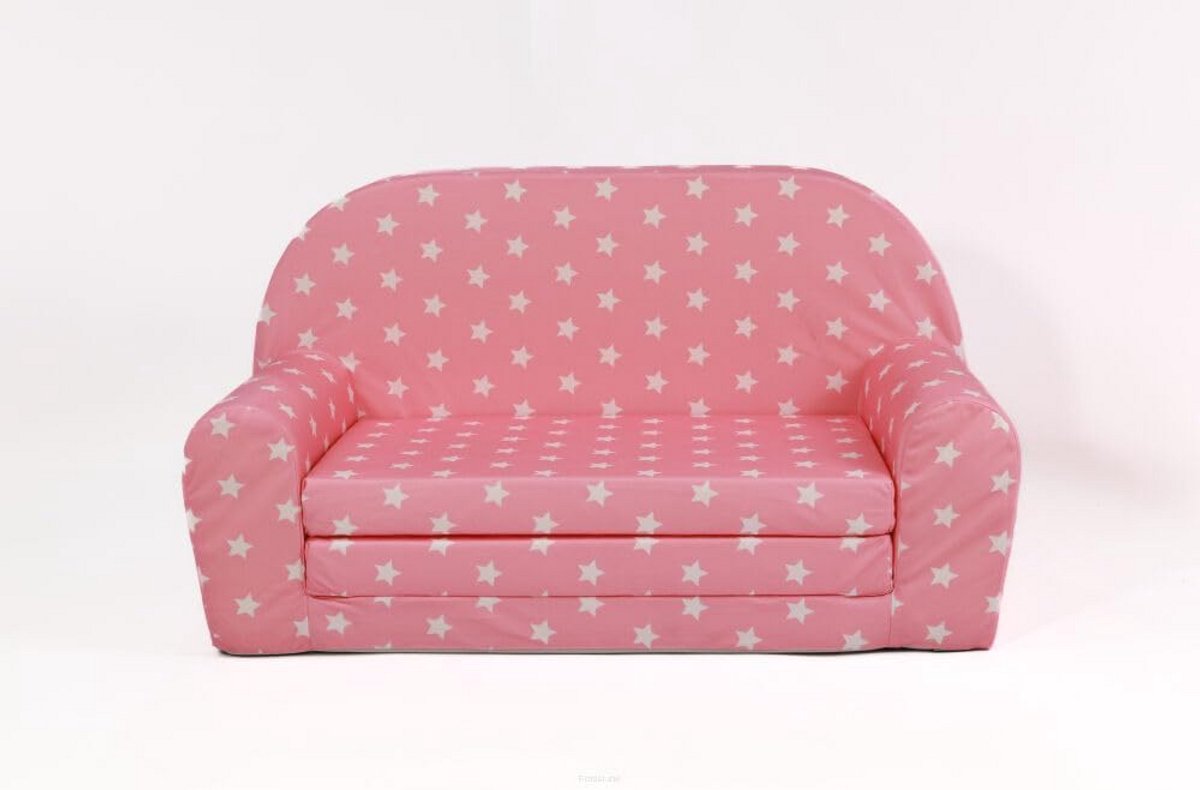 Kinderbank - Slaapbank - Spelen en Rusten - Inklapbaar - 78 x 45 cm - Roze
