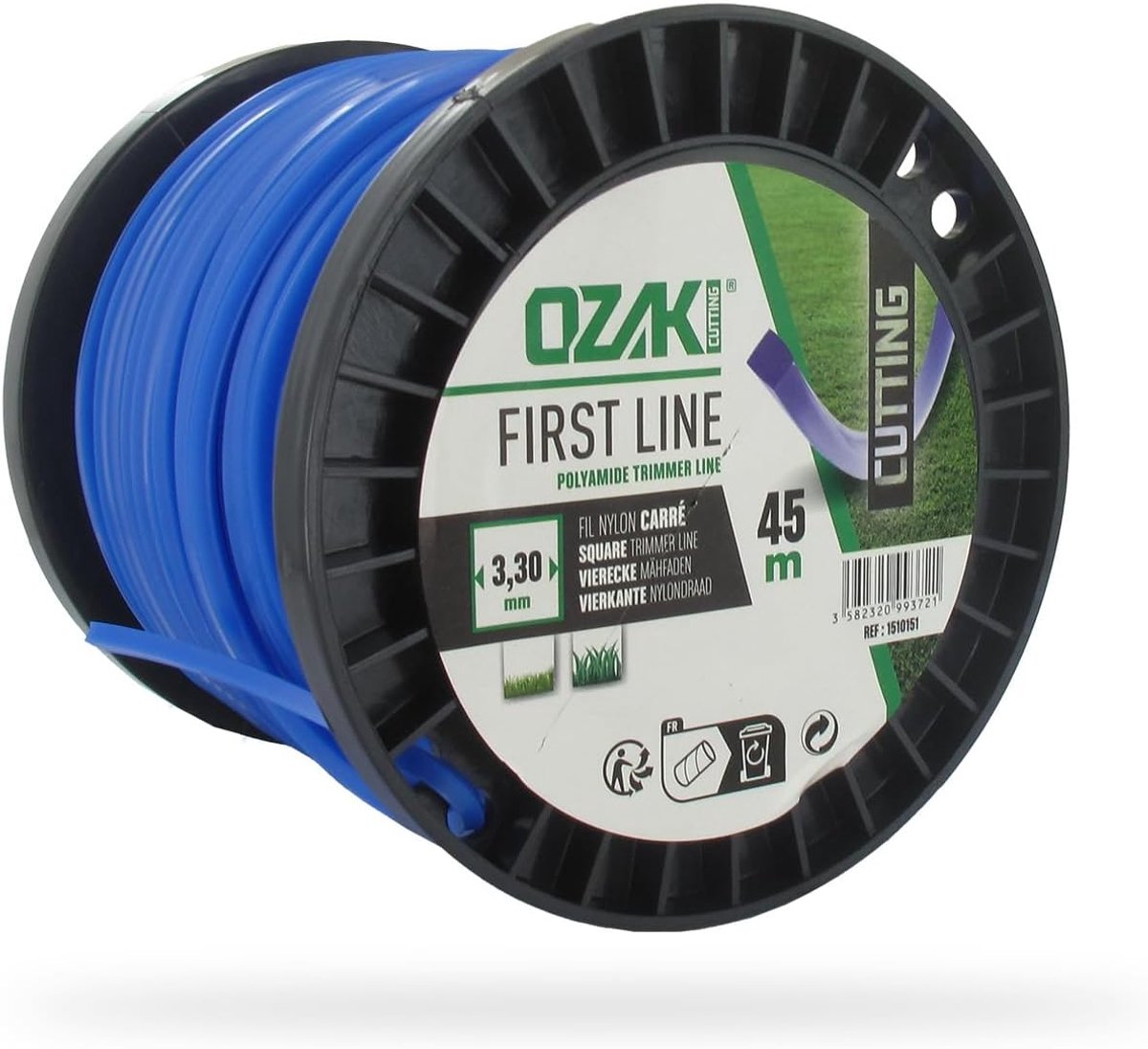Nylon Trimmerdraad - Vierkante Spoel - Gazon Onderhoud - Duurzaam Nylon Materiaal - 45 Meter - Blauw