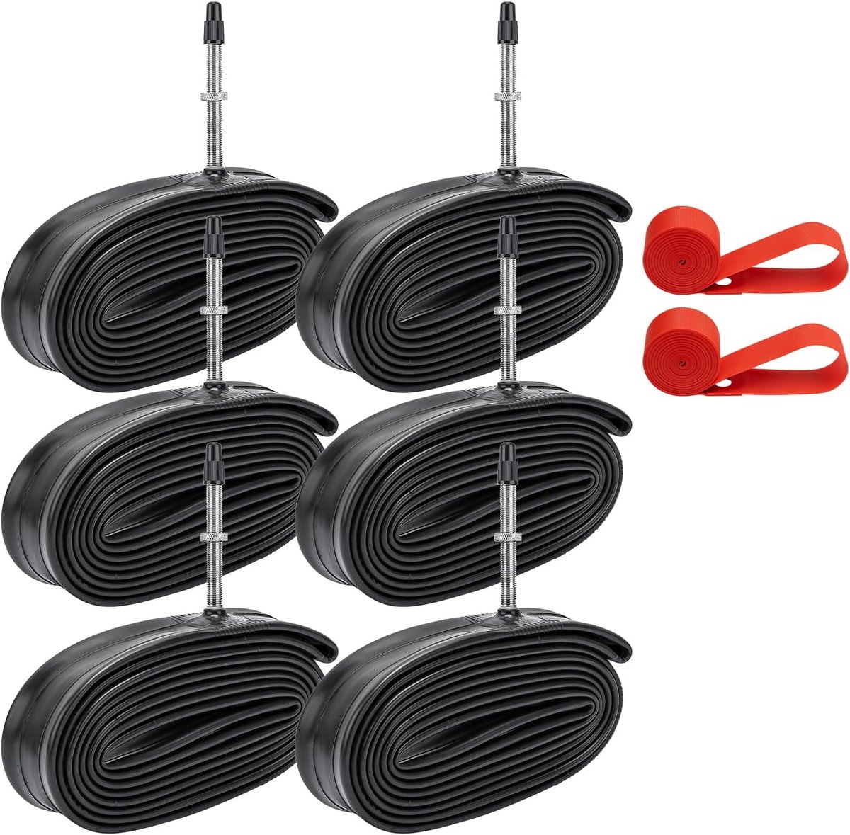 Fiets binnenband - Reserve binnenband - Fietsen - Verdikte zware uitvoering - 6 stuks 700x18/32C - Zwart
