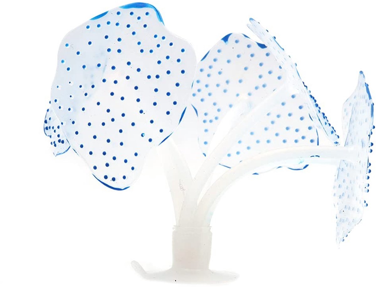 Dailygoods - Aquarium Koraal - Kunstmatige Planten - Kleurrijke Decoratie - Blauw - Zee Plant Ornament - Geschikt voor Fish Tank - 2 Stuks