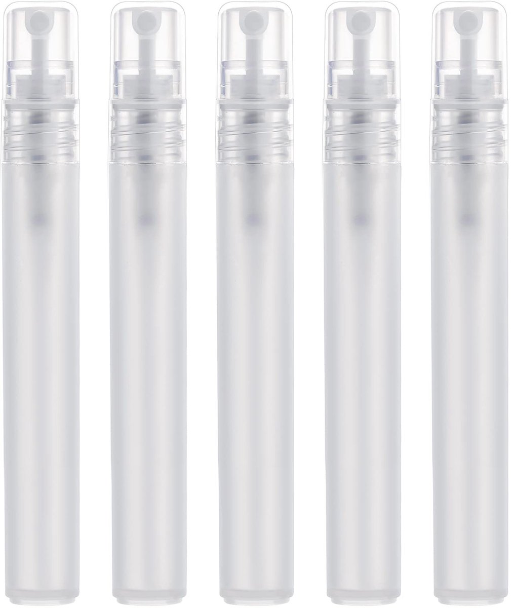 Dailygoods- Parfum Verstuivers Navulbaar - 5x 10ml Spuitflessen - Lichtgewicht - PP-Materiaal - Reisvriendelijk - Handig voor Gezicht/Haar/Planten
