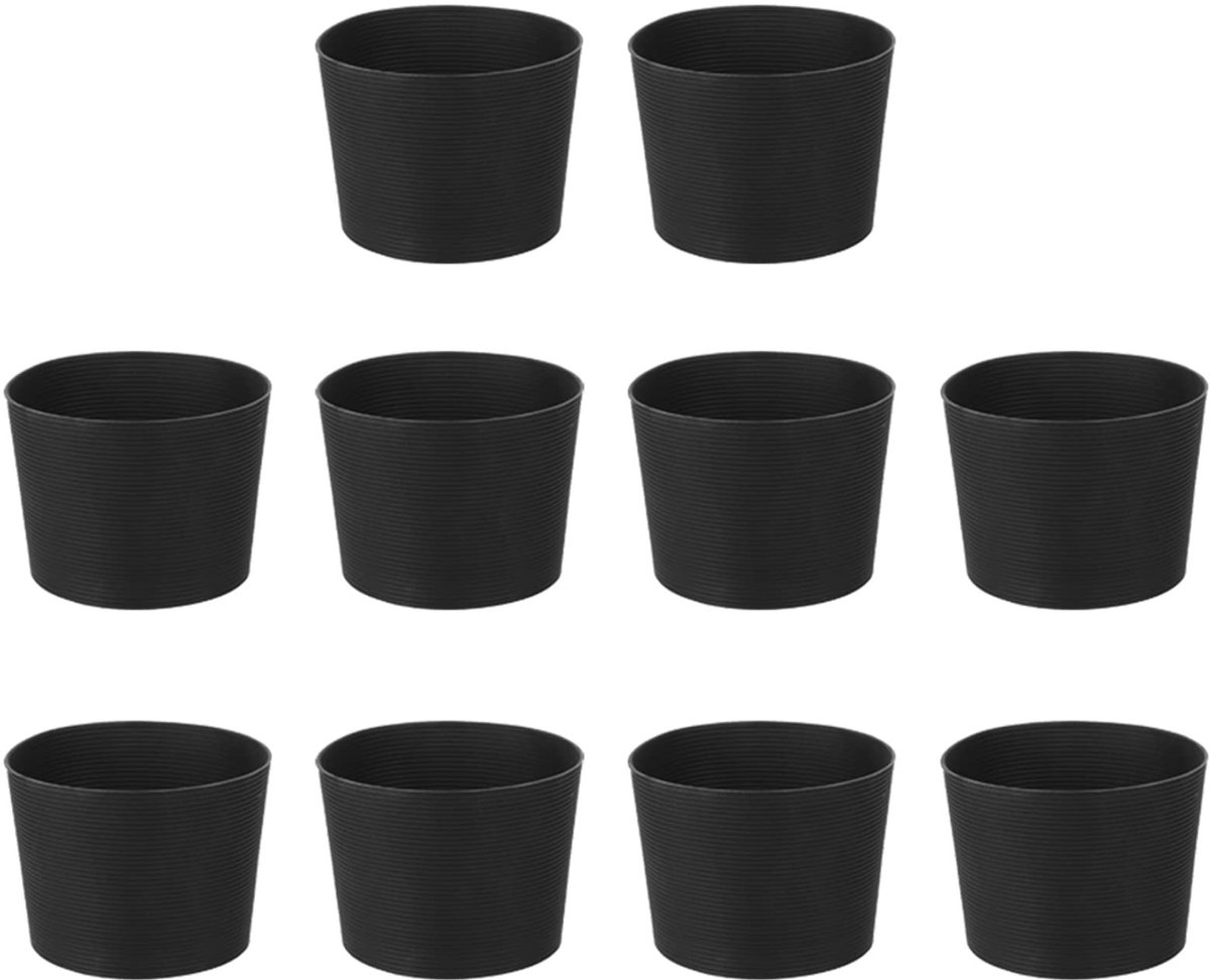 Dailygoods- Koffiemokken Set van 10 - Herbruikbare Siliconen Bekerhoezen - Antislip - Waterbeker - Milieuvriendelijk - Duurzaam Materiaal - Bekerhoes