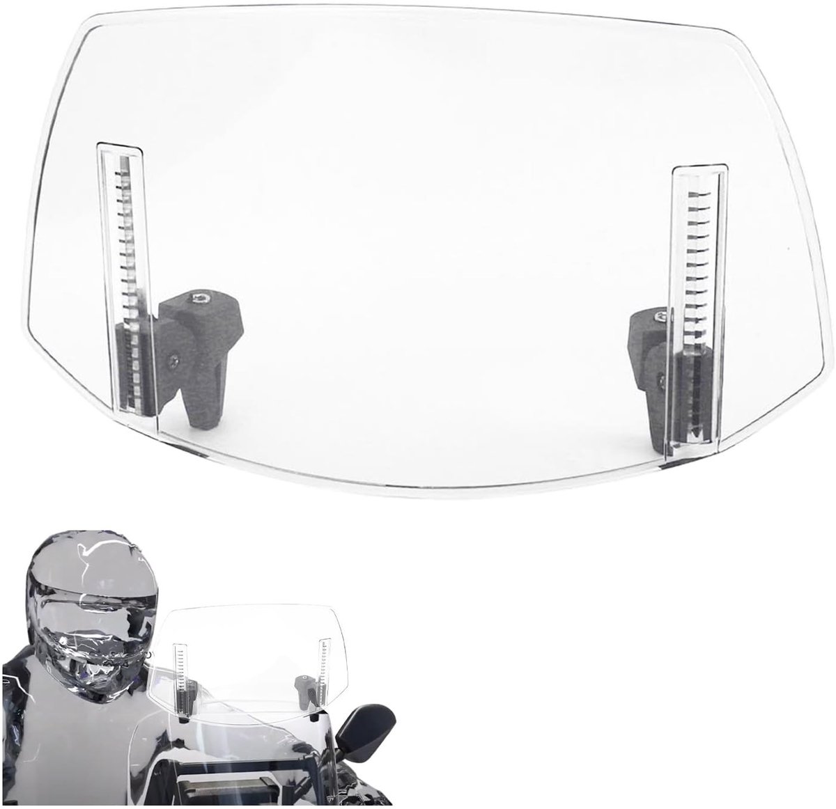 Dailygoods- Windscherm Uittrekbaar - Windscherm Oprolbaar - Windscherm Fiets - Windscherm Camping - Windscherm Scooter - Verstelbaar 29.5 x 22 x 17.5 cm - Motorfietsruit