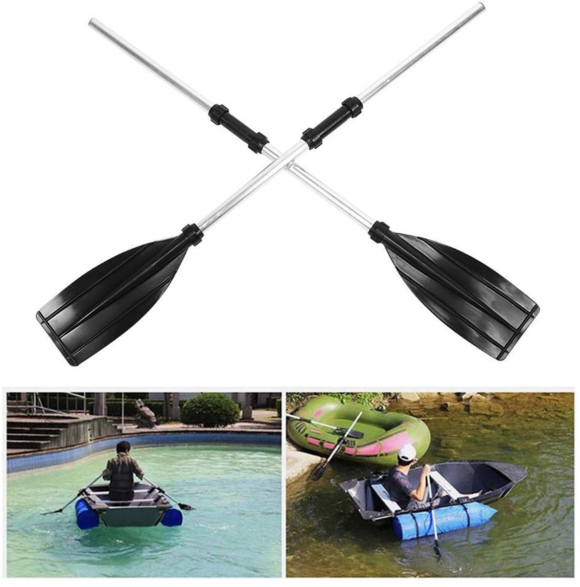 Dailygoods- Peddels 210cm - Opblaasboot - Roeispanen - Peddel SUP - Drijvende Peddels - Aluminium - Kajakpeddels