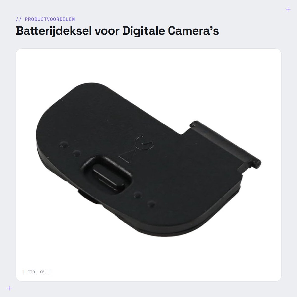 Dailygoods - Batterijdeksel voor Digitale Camera's